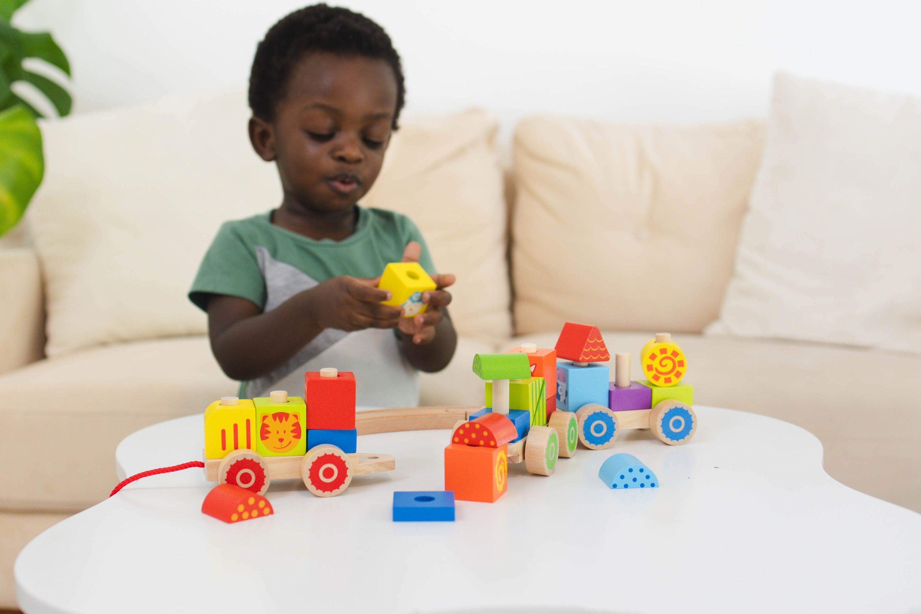 Farm Wooden Stacking Train