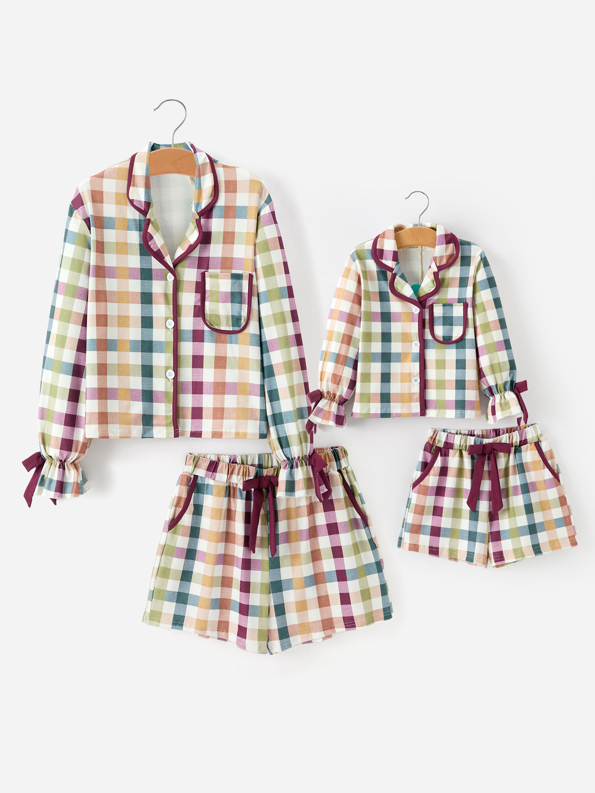 Mommy and Me Fall Plaid Pajama Set