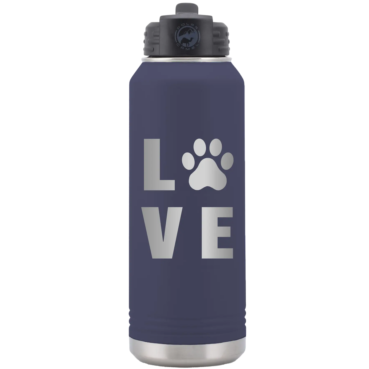 Paw Love 32 oz Water Bottle | Navy