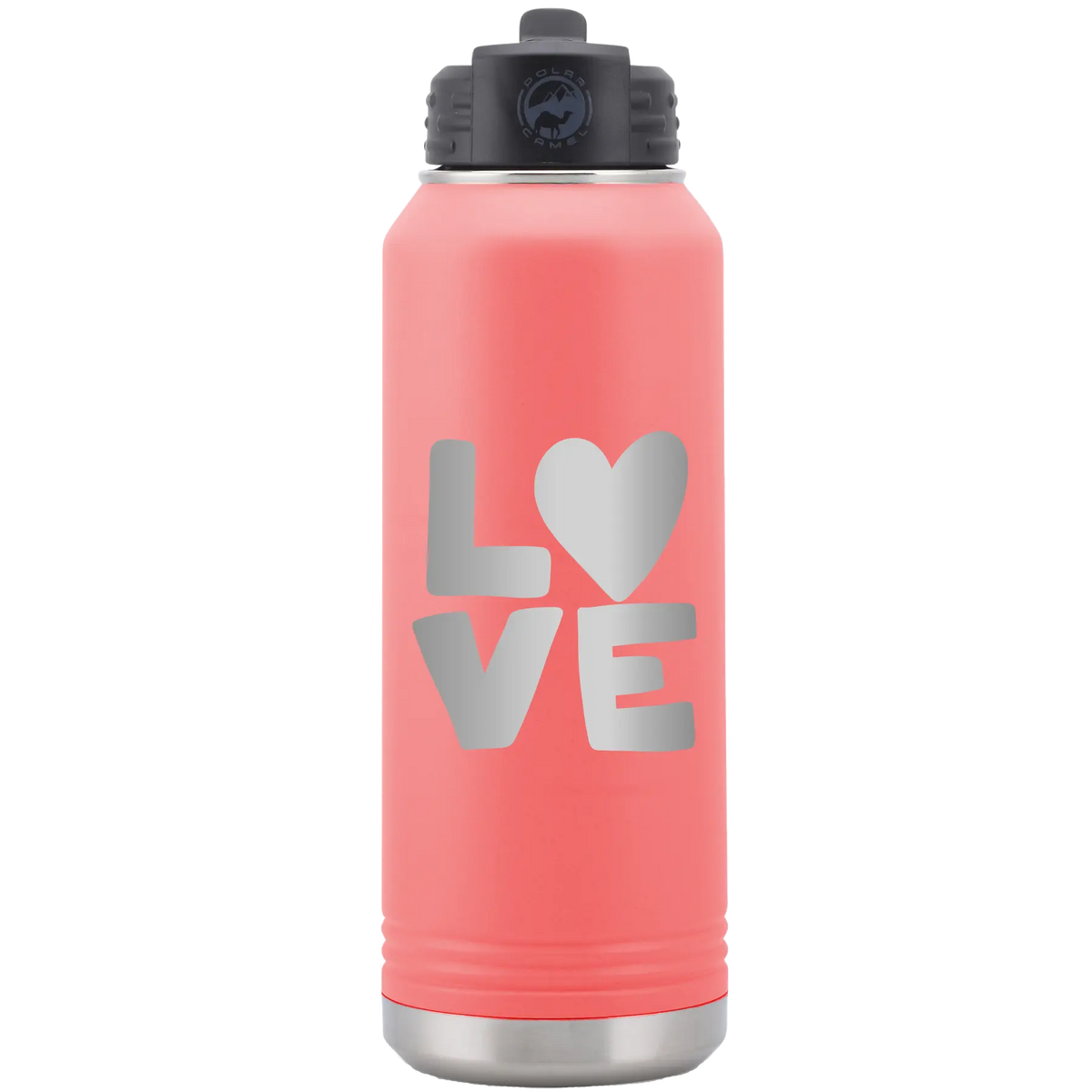 Love 32 oz Water Bottle | Coral