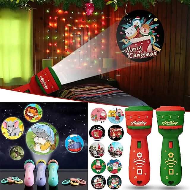 24 Patterns Christmas Flashlight Projection Lamp