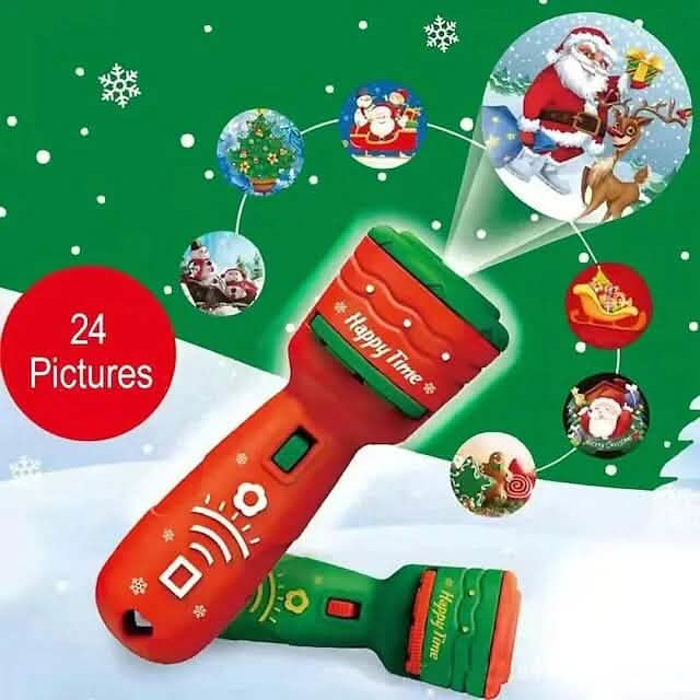 24 Patterns Christmas Flashlight Projection Lamp