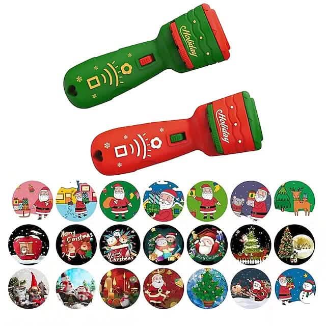 24 Patterns Christmas Flashlight Projection Lamp