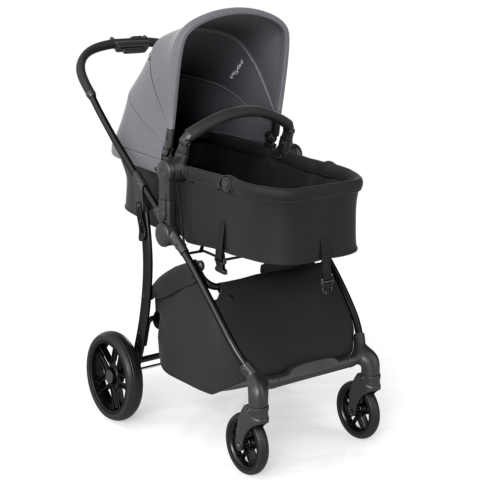 2-in-1 Baby Stroller with Bassinet Mode and Reversible Seat