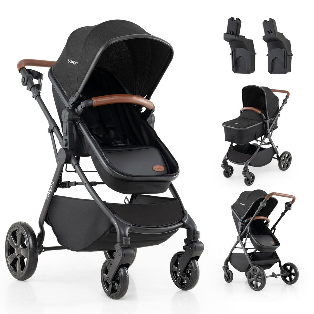 2-in-1 Convertible Baby Stroller with Car Seat Adapters