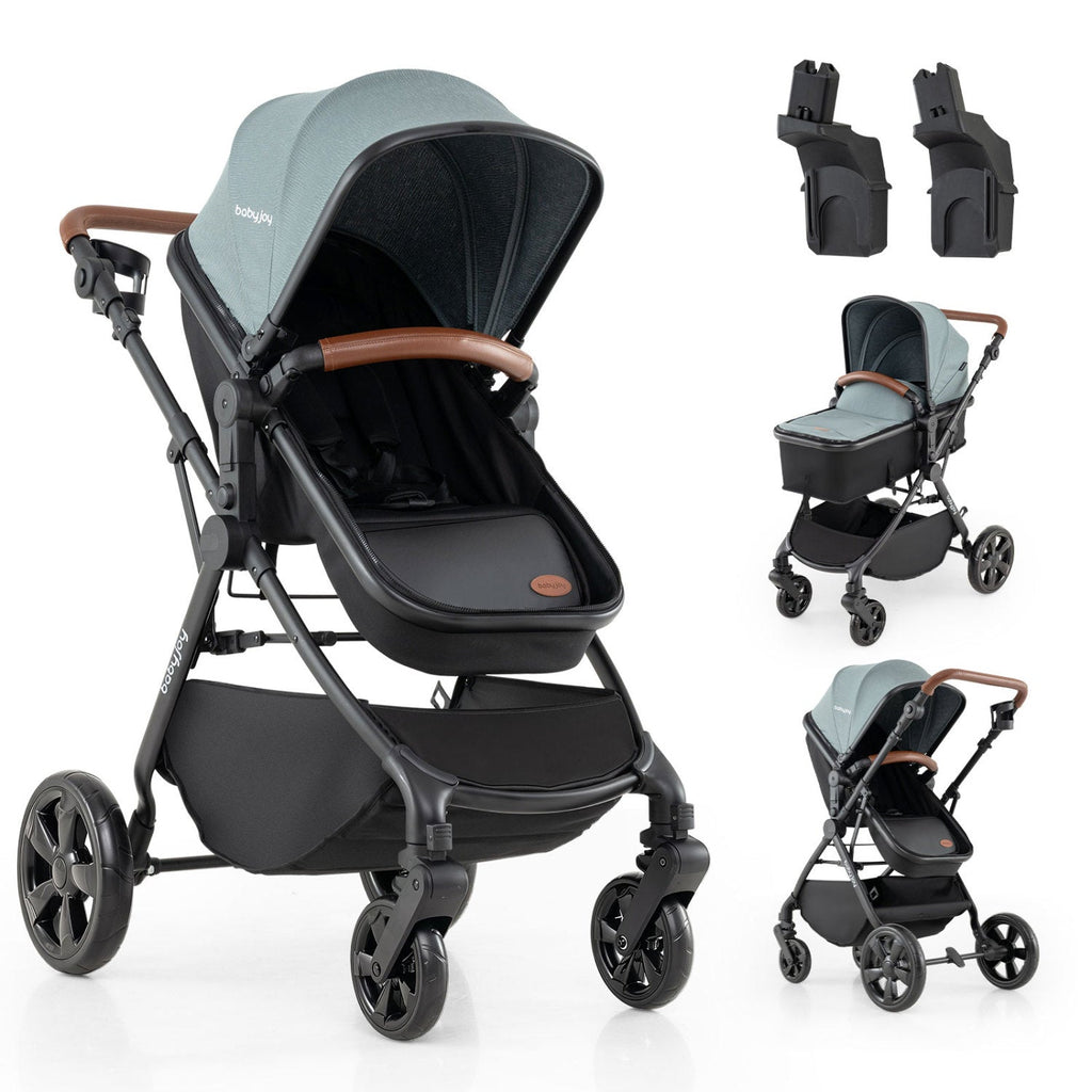 2-in-1 Convertible Baby Stroller with Car Seat Adapters