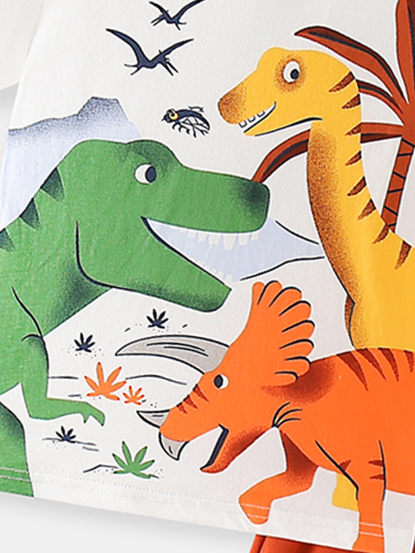 Children's Dinosaur Print Short Sleeve Tee and Shorts Set