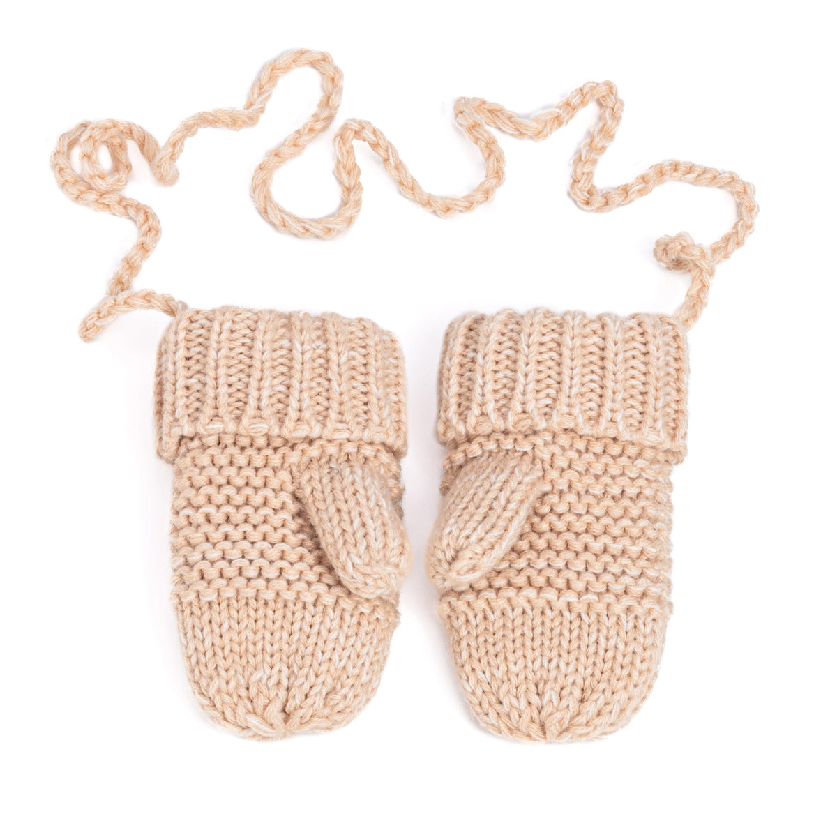 Knit Baby Chick Mittens with Cord-For Kids, Toddler Girls Age 1-6 Years, Cute Design