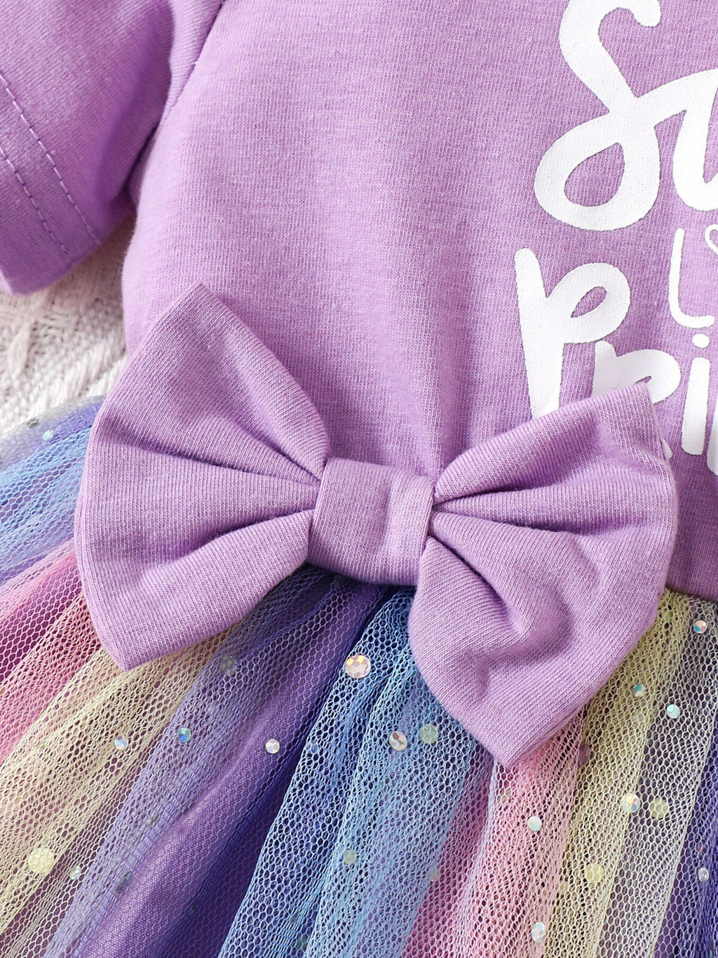 Children's Bowknot Tulle Dress with Headband