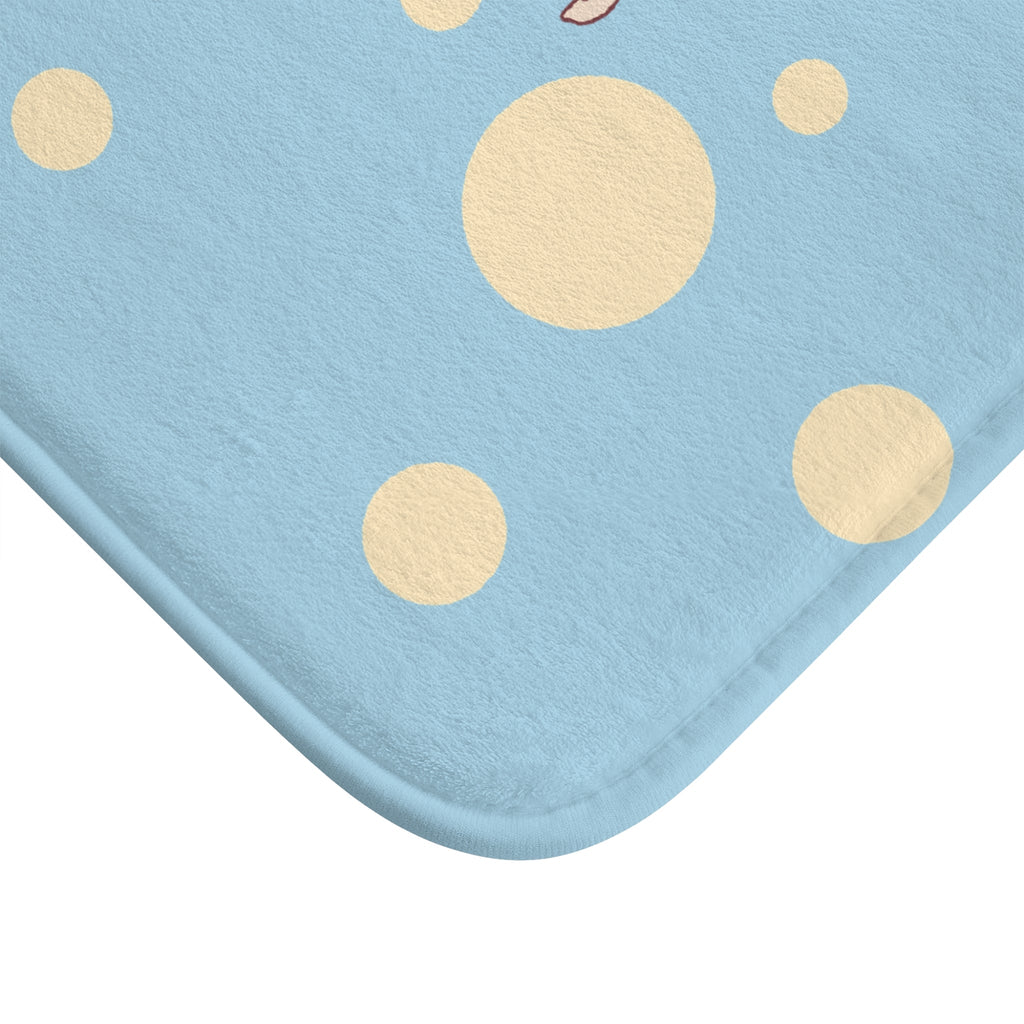 Soapy Blue Bubble Bath Mat — Plush Kids Bathroom Rug