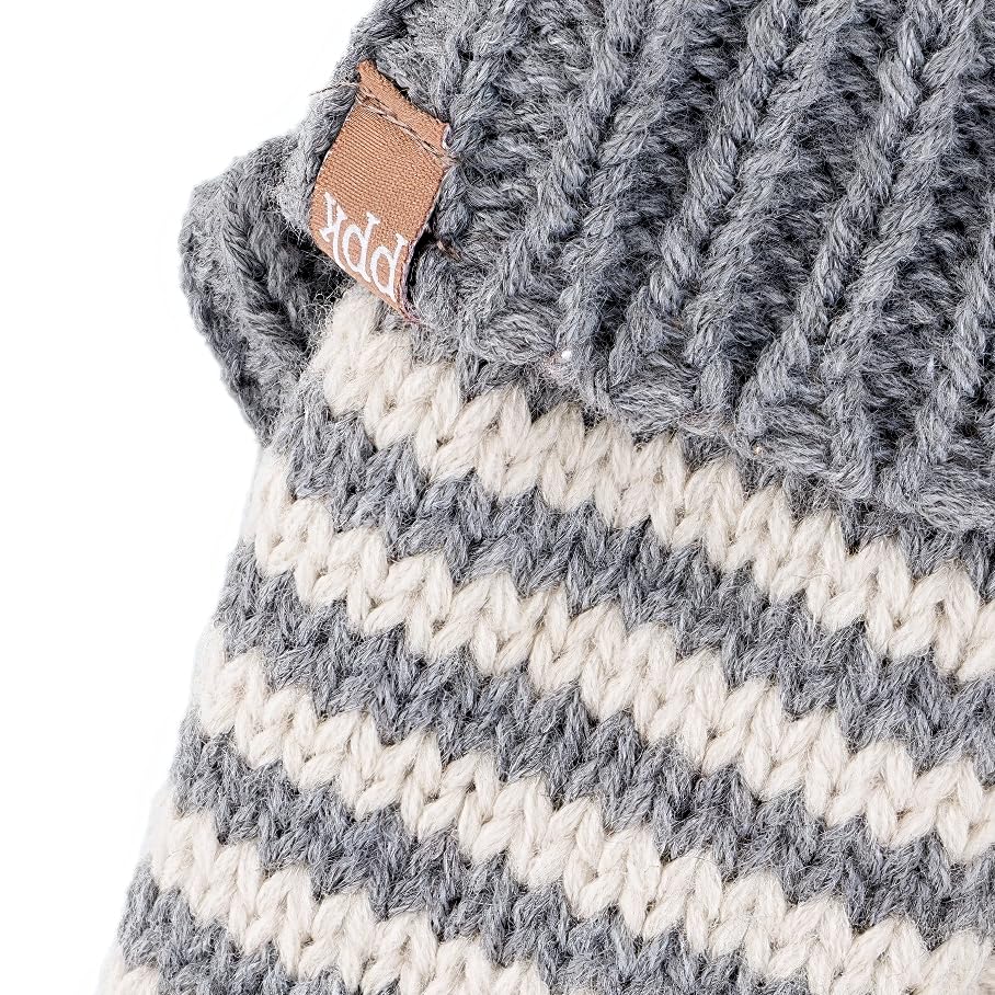 Kids Kitty Cat Stripe Knit Mittens - Soft, Fleece Lined, For Toddlers and Children of All Ages