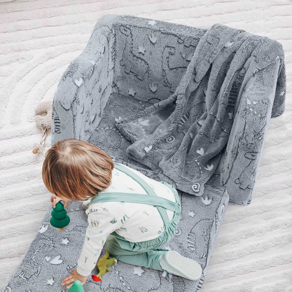Children's Fold Out Sofa with Blanket