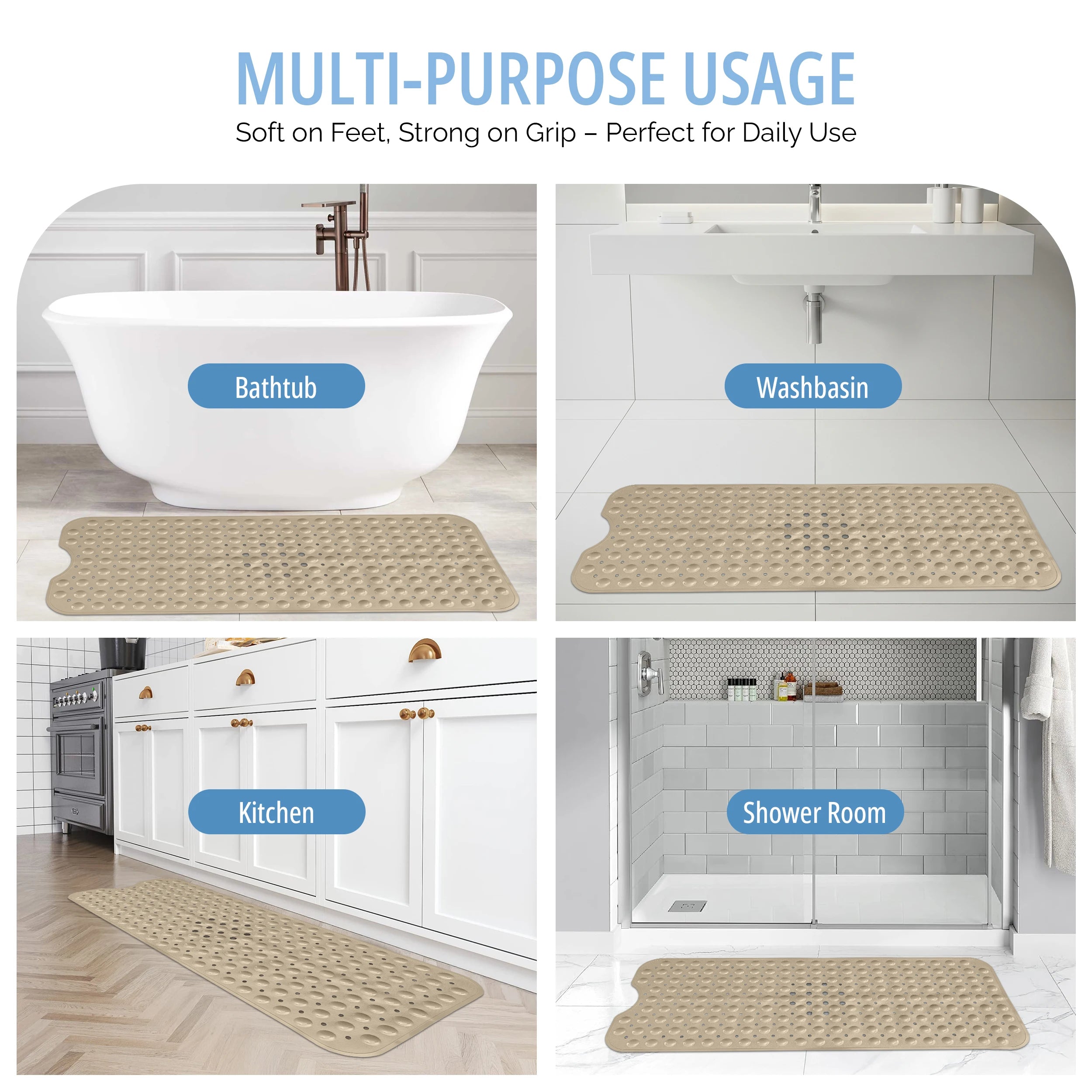 Non-Slip Extra-Large Bathtub Mat