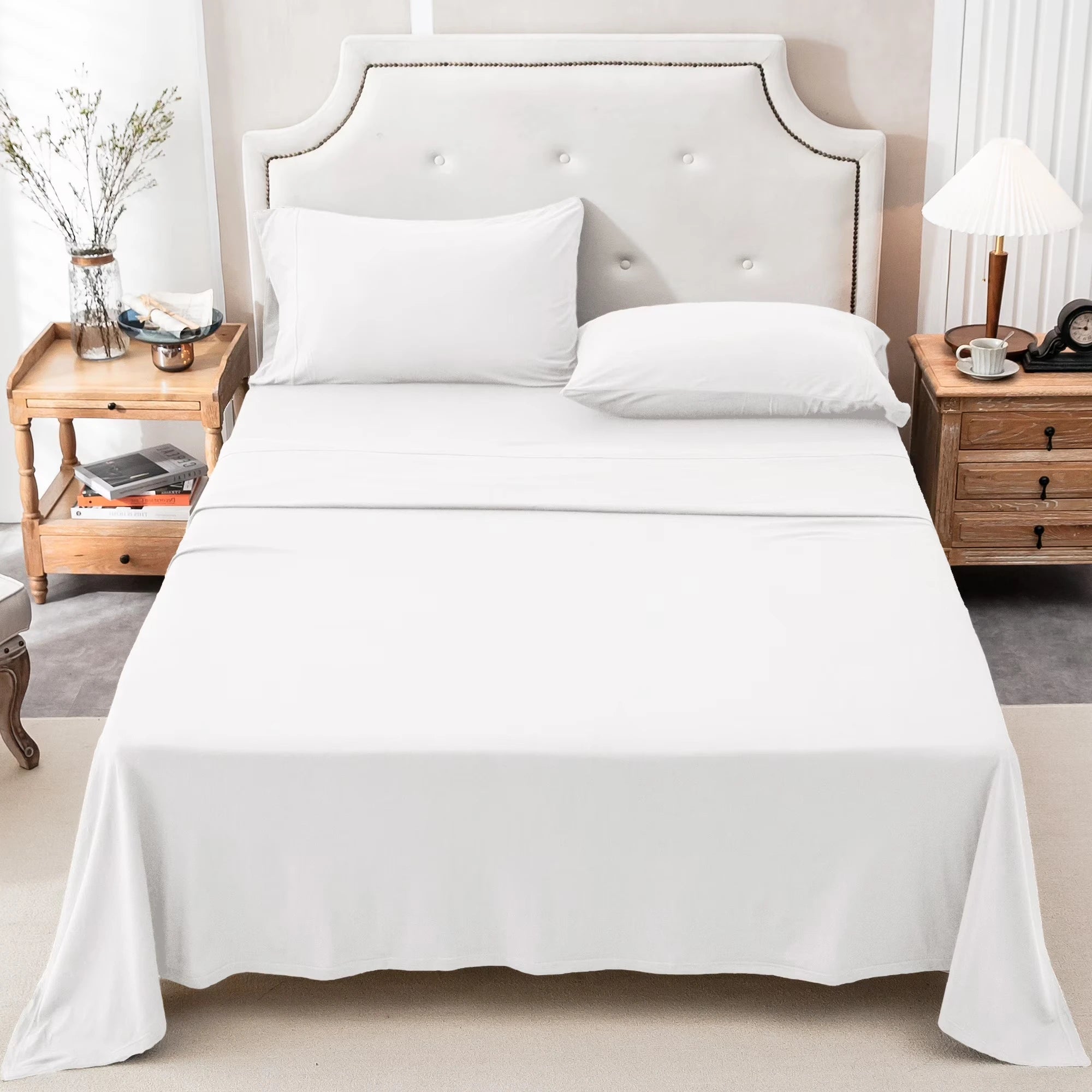 4-Piece Cotton Jersey Knit Sheet Set