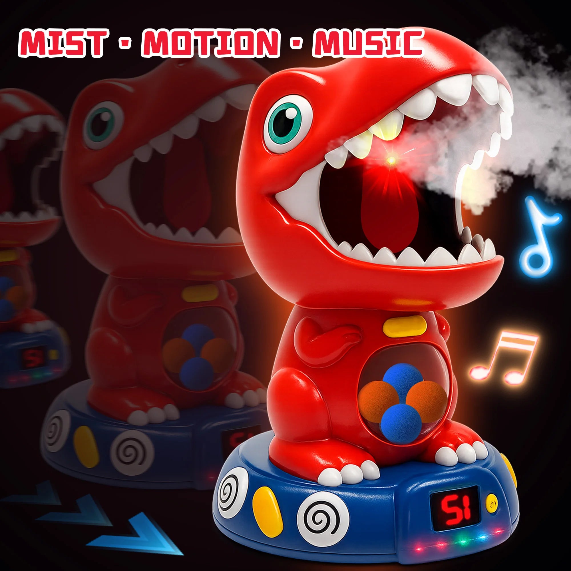 Target Shooting Game Sound - Spray Effect Dinosaur