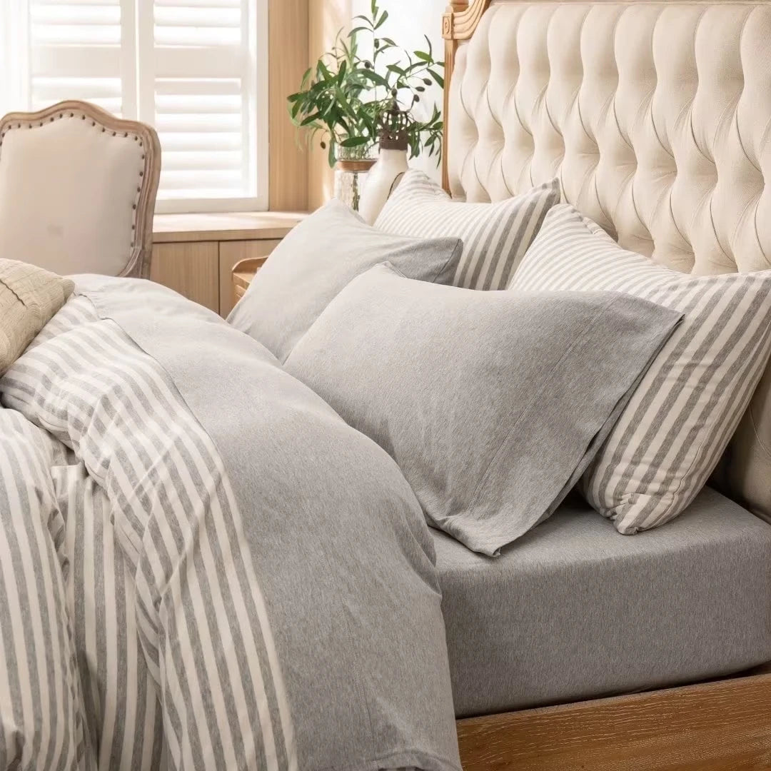 4-Piece Cotton Jersey Knit Sheet Set