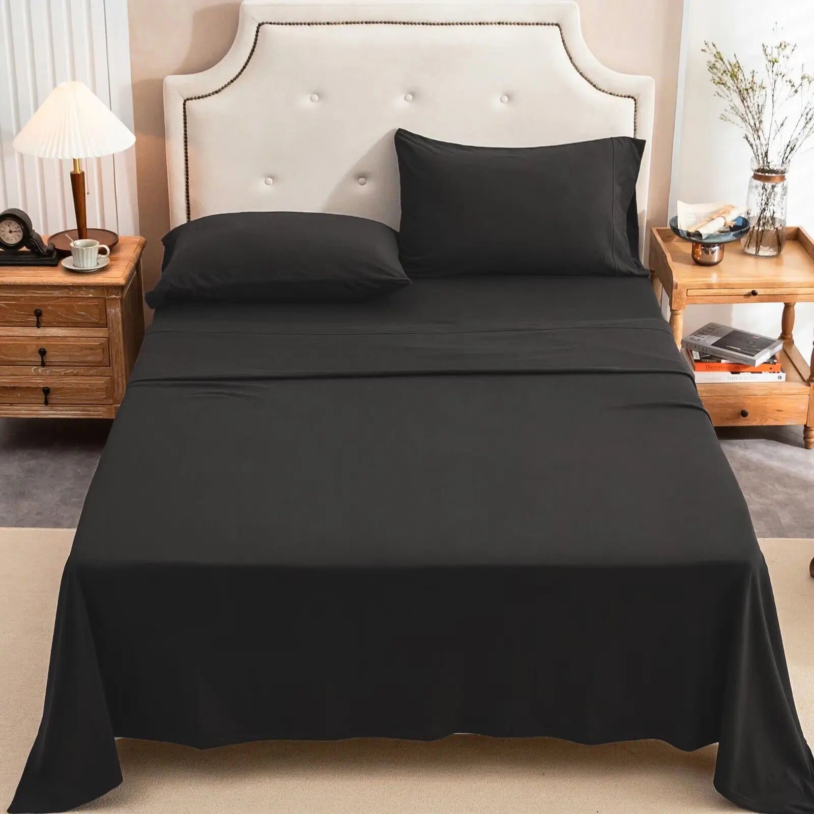 4-Piece Cotton Jersey Knit Sheet Set