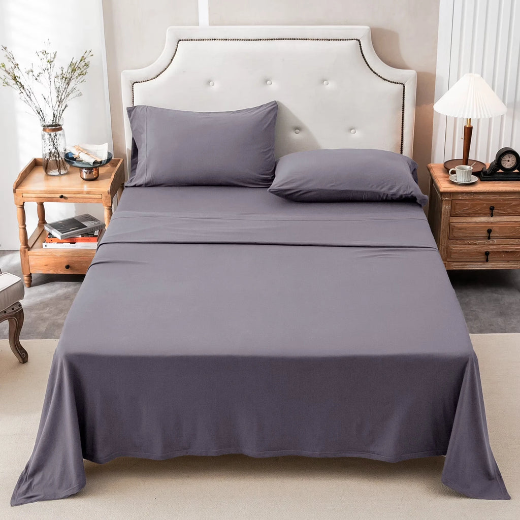 4-Piece Cotton Jersey Knit Sheet Set