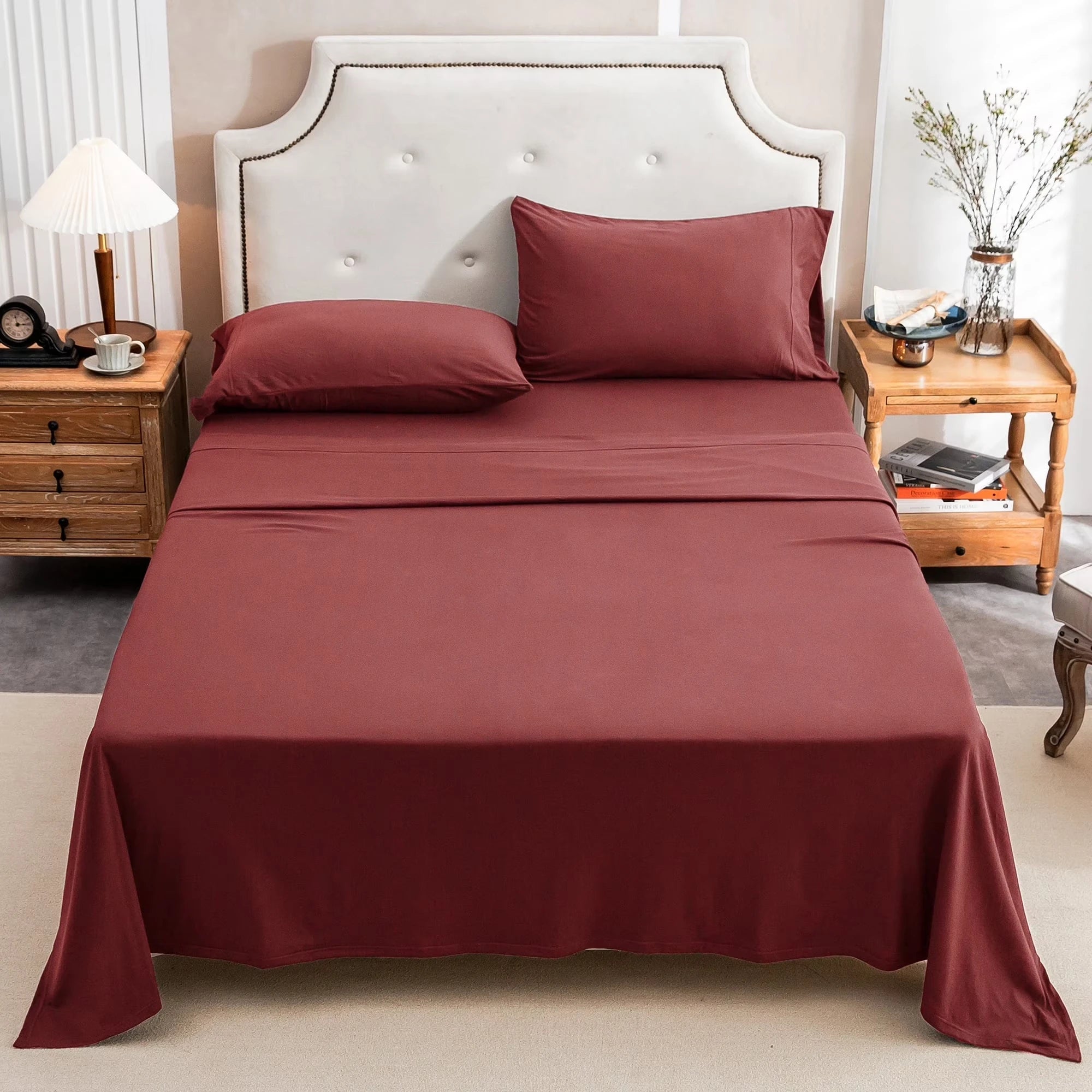 4-Piece Cotton Jersey Knit Sheet Set