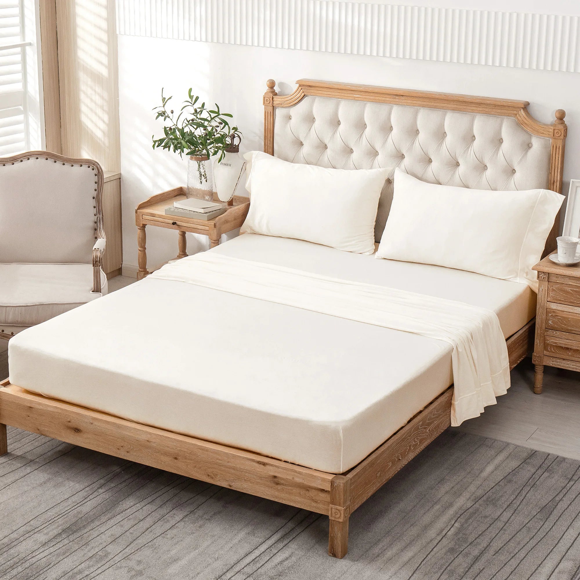4-Piece Cotton Jersey Knit Sheet Set