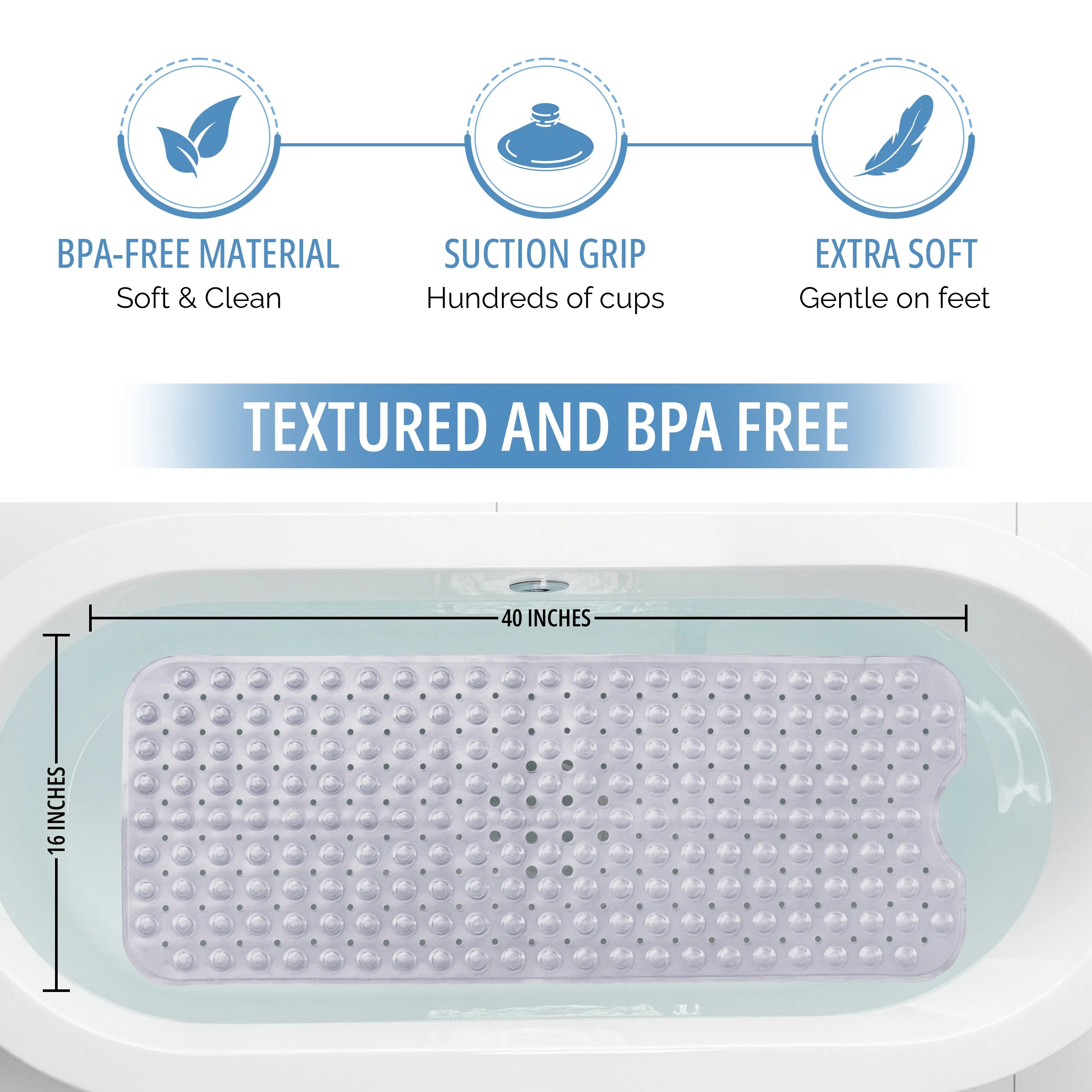 Non-Slip Extra-Large Bathtub Mat
