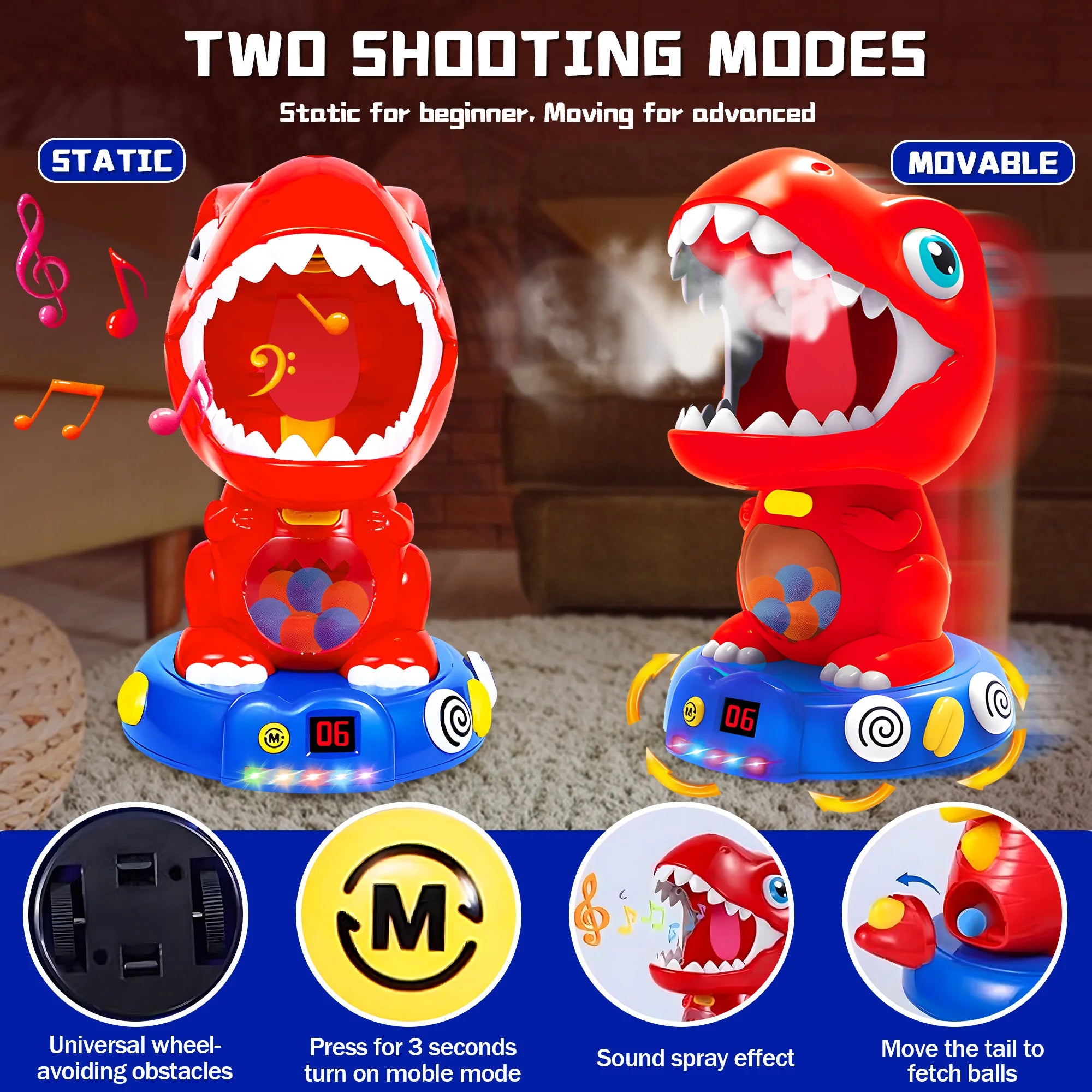 Target Shooting Game Sound - Spray Effect Dinosaur