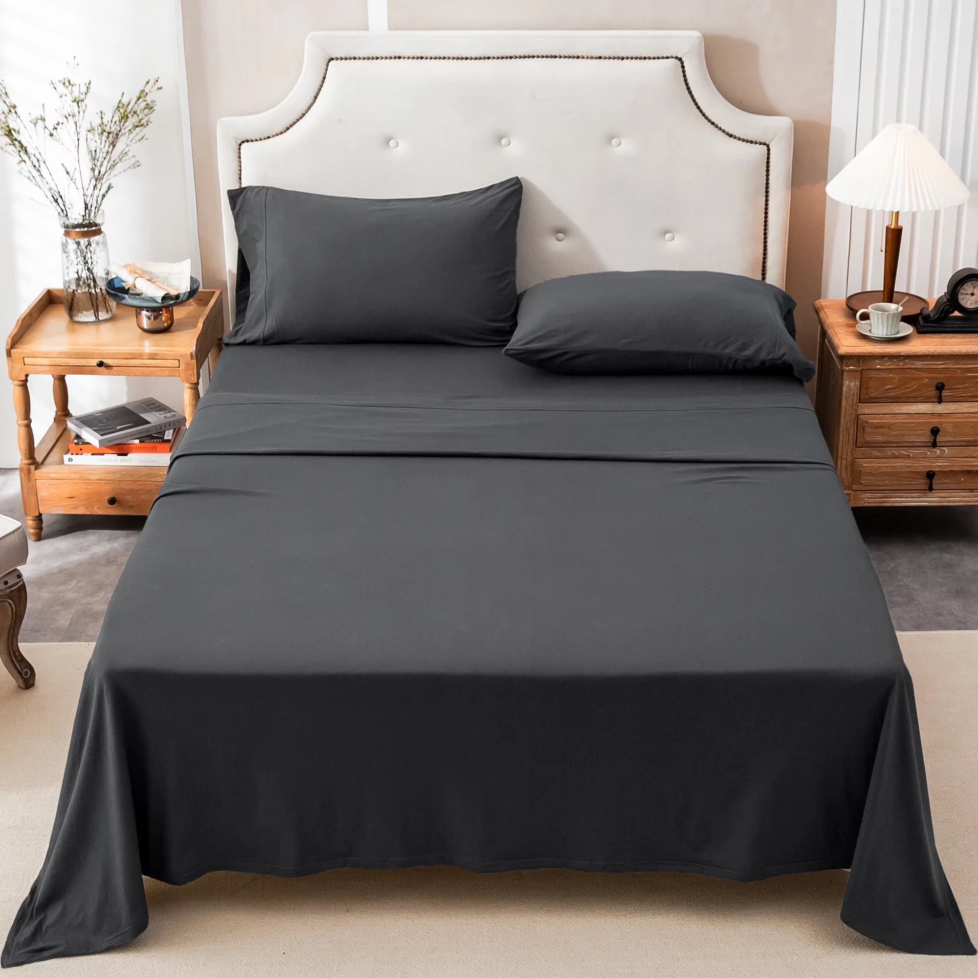 4-Piece Cotton Jersey Knit Sheet Set