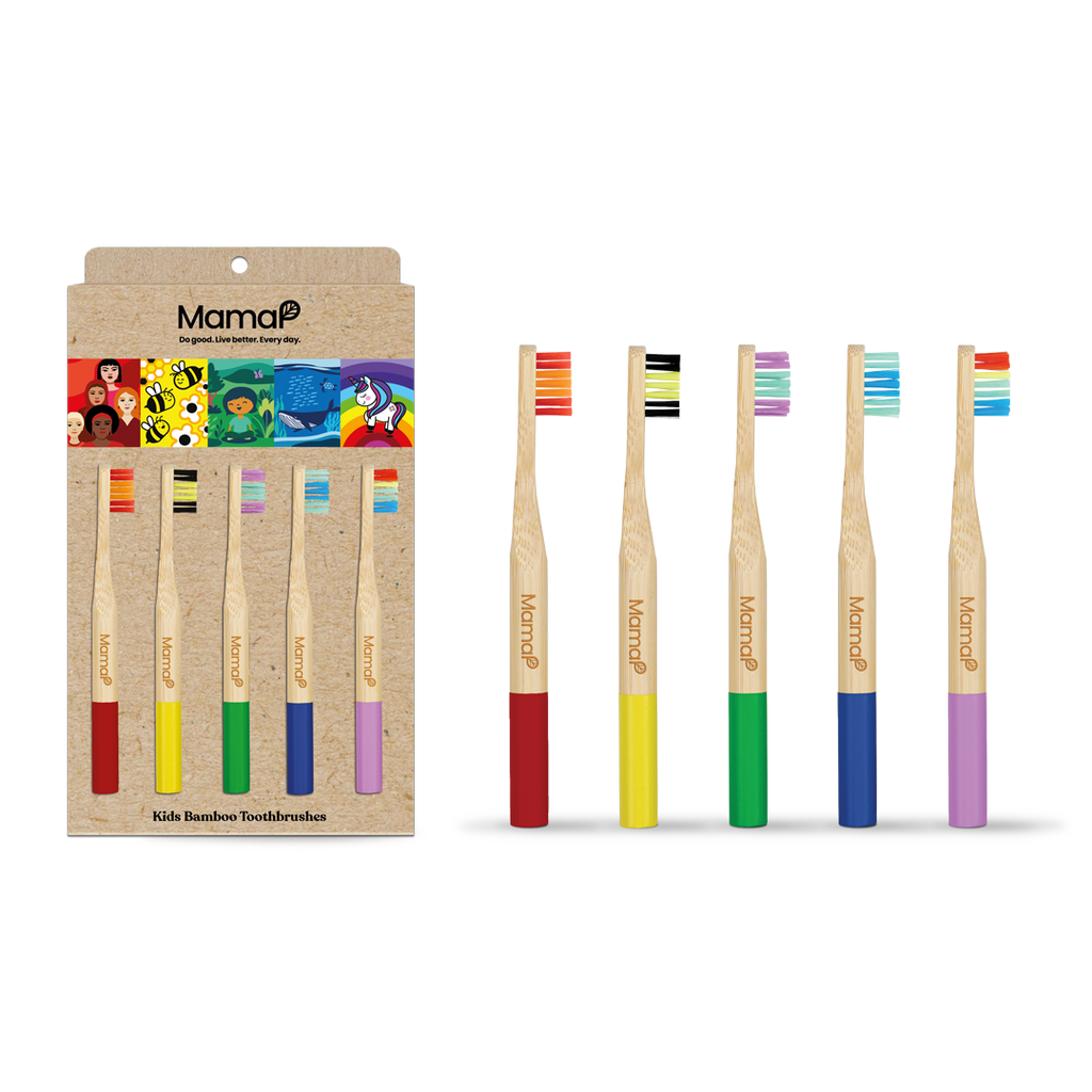 Kids Bamboo Toothbrushes 5-Pack