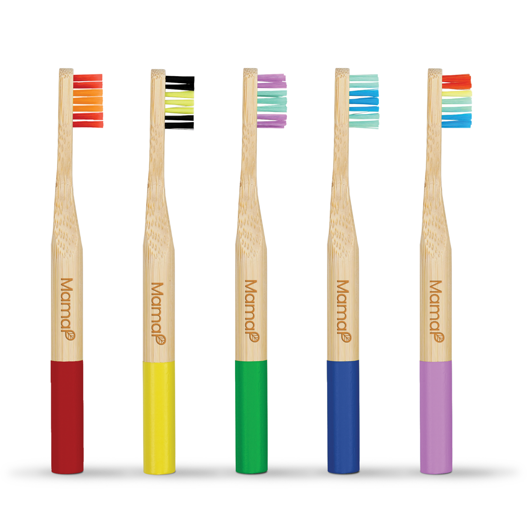 Kids Bamboo Toothbrushes 5-Pack