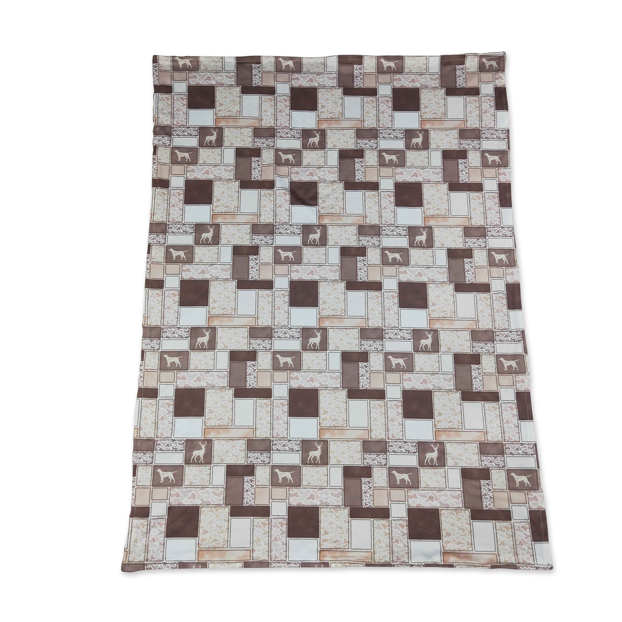 Brown camo duck dog deer hunting baby boy blankets