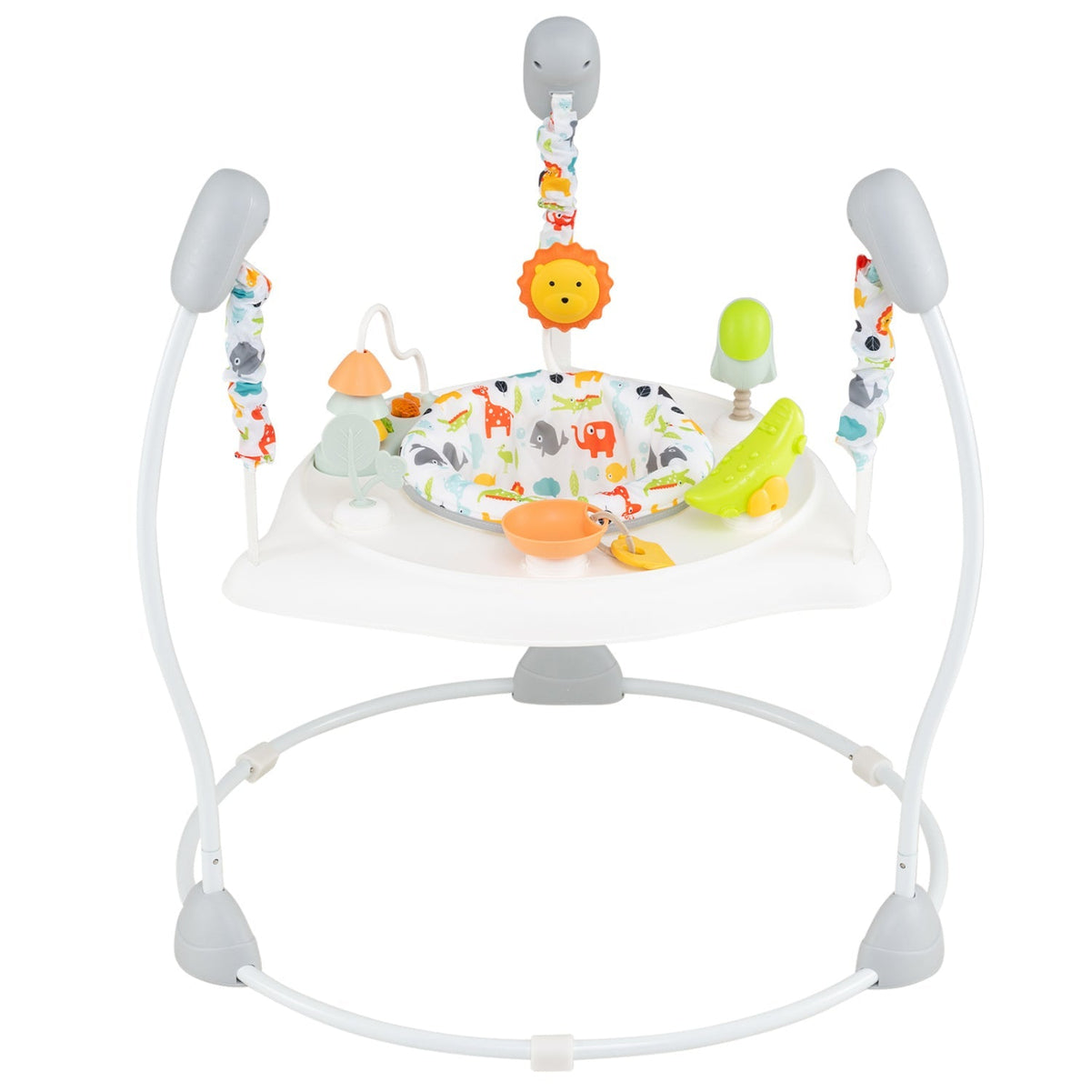 Baby Jump and Play Activity Center with Rotatable Seat and Interactive Toys