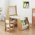 Kids Art Table and Chair Set with Easel and Chair for Drawing Reading