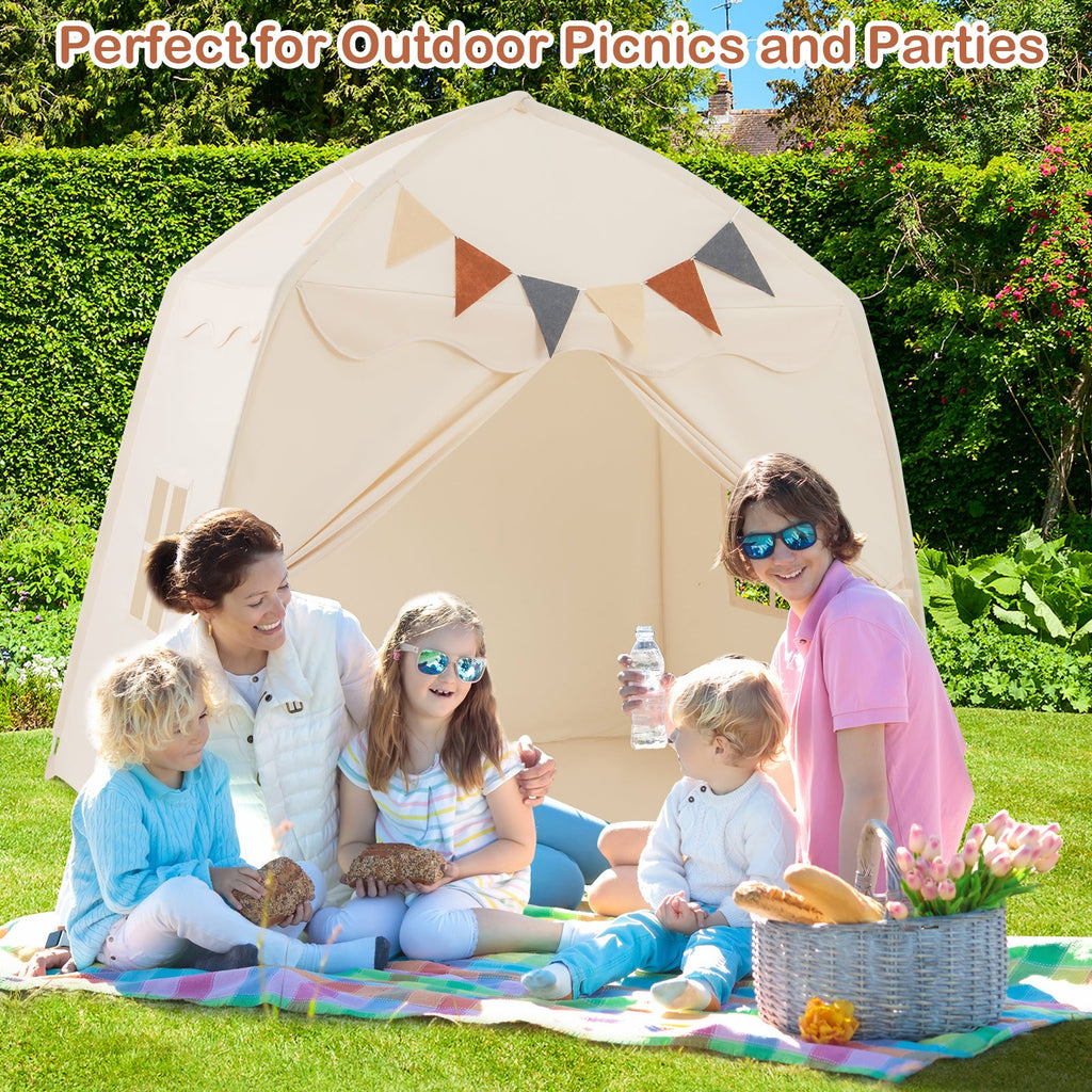 Kids Play Tent Bed Tent with String Lights Extra Large Playhouse Tent