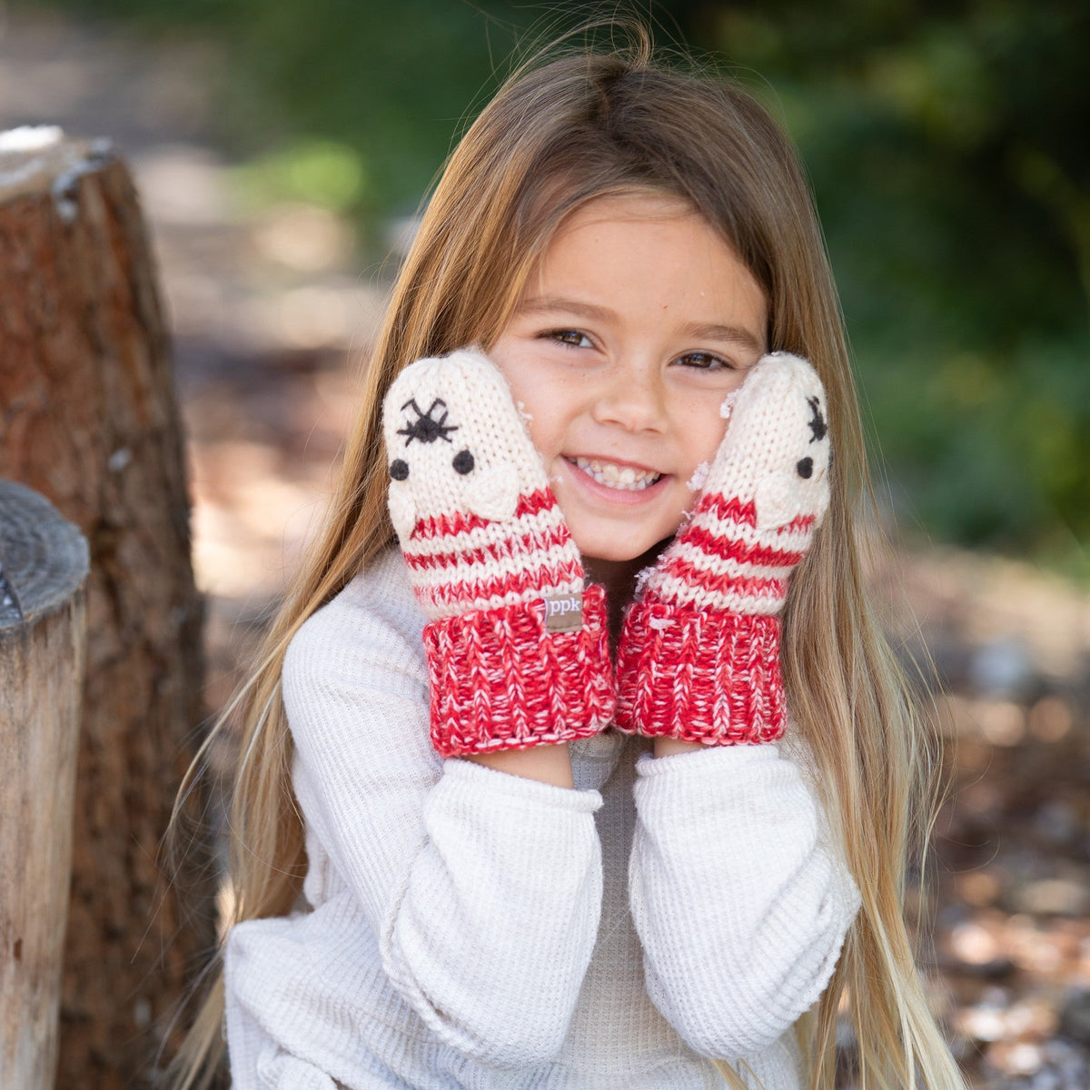Kids Kitty Cat Stripe Knit Mittens - Soft, Fleece Lined, For Toddlers and Children of All Ages