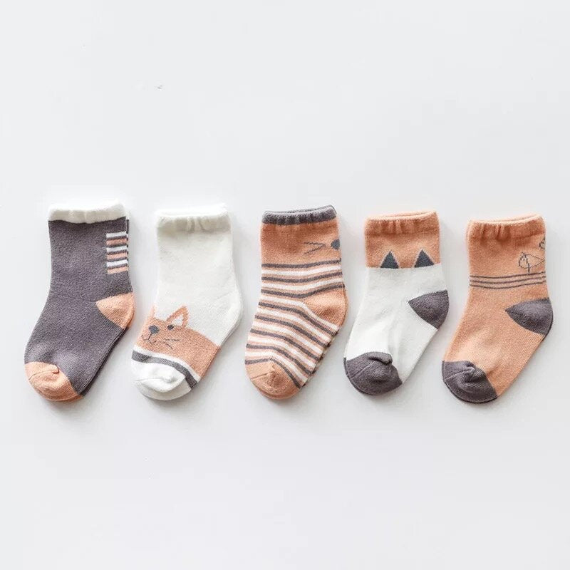 Organic Cotton Kids’ Socks | Fun Cat Socks for Toddlers & Little Kids