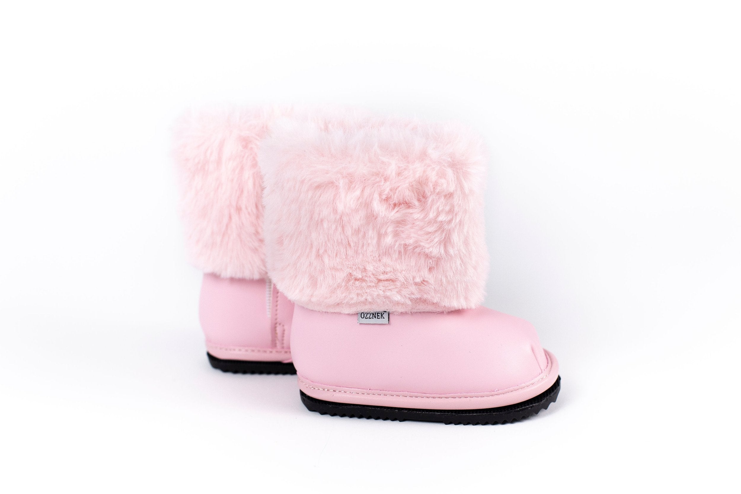 Pink Velvet Barefoot Ankle Boot Topper | Ozznek Removable Sole Shoes