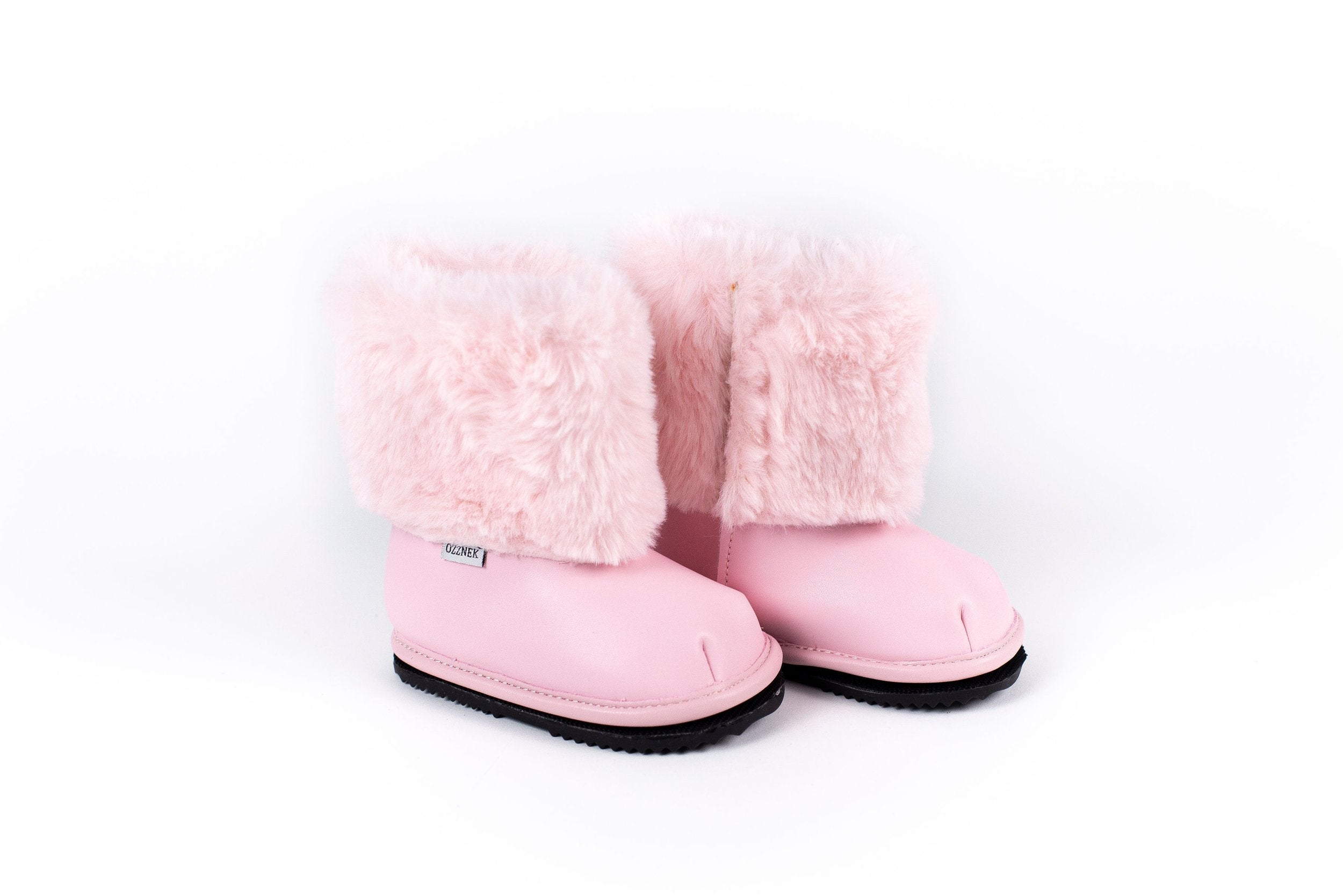 Pink Velvet Barefoot Ankle Boot Topper | Ozznek Removable Sole Shoes