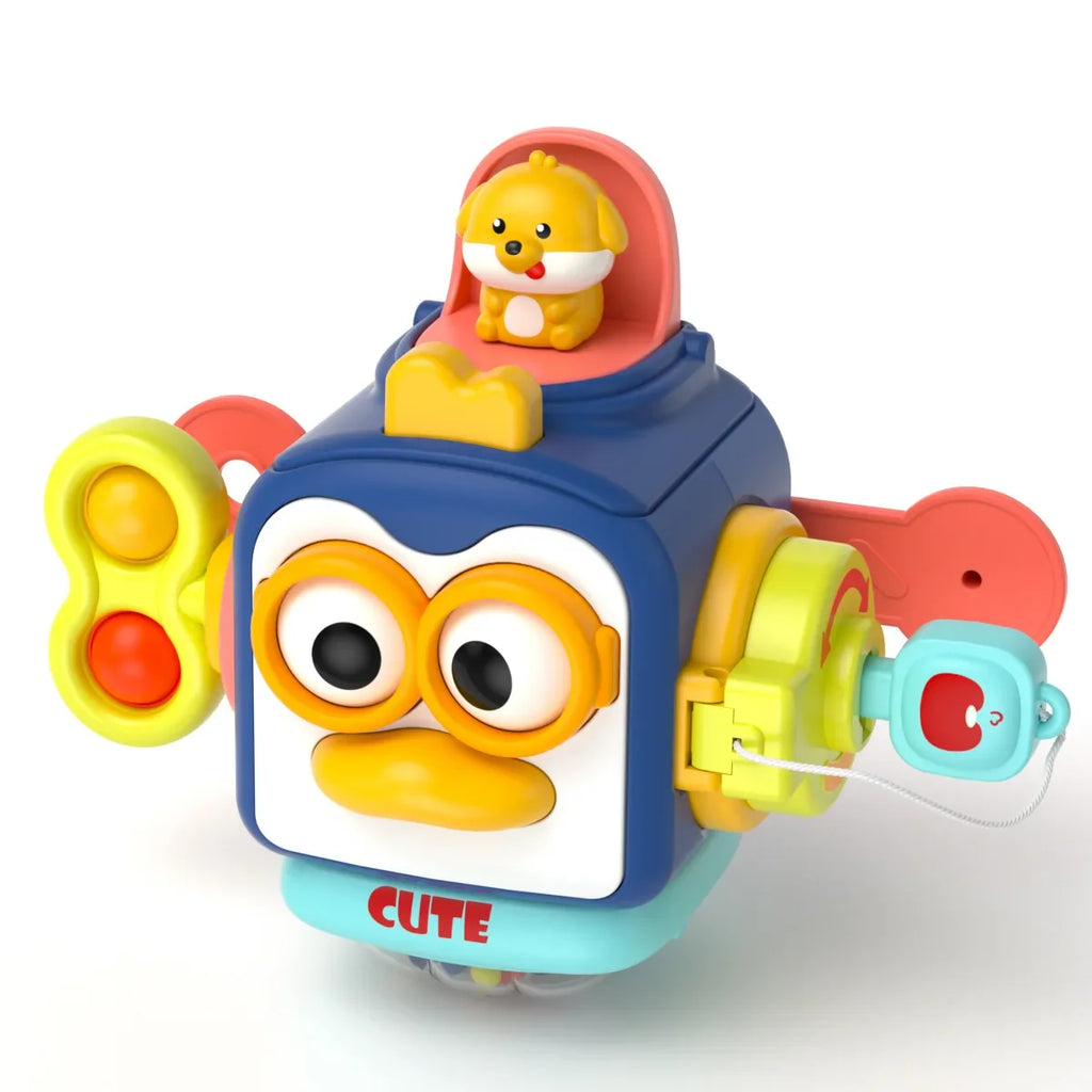 Baby Busy Board Cube Montessori Sensory Activity Toy