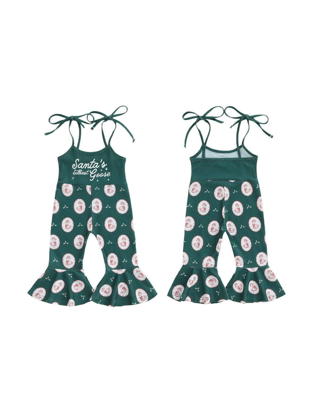 Girls Christmas Sleeveless Jumpsuit
