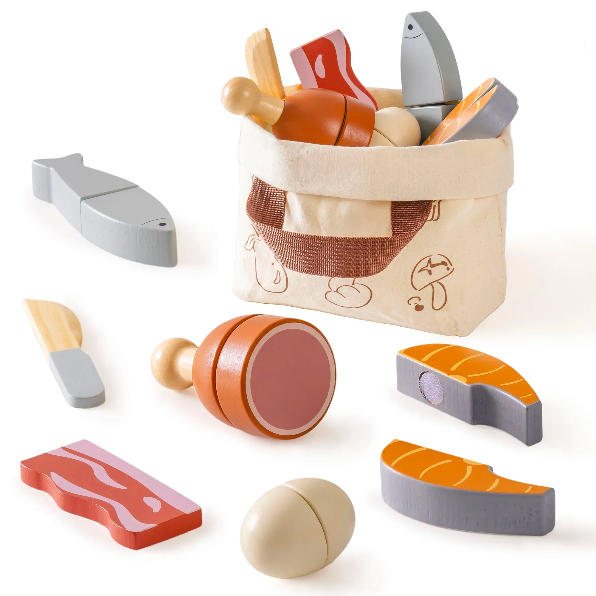 Kitchen Pretend  Wooden Cutting Fruit Vegetable Food