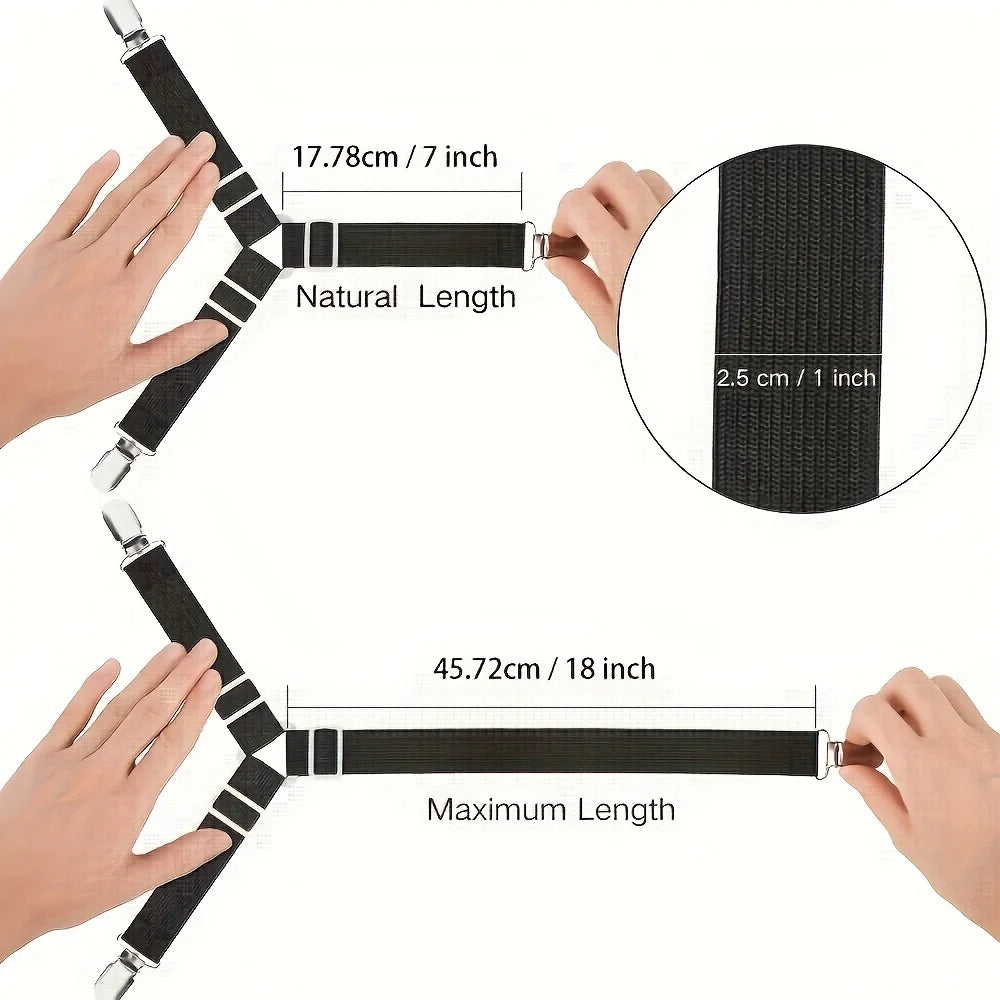 4pcs Adjustable Sheet Holder Strap
