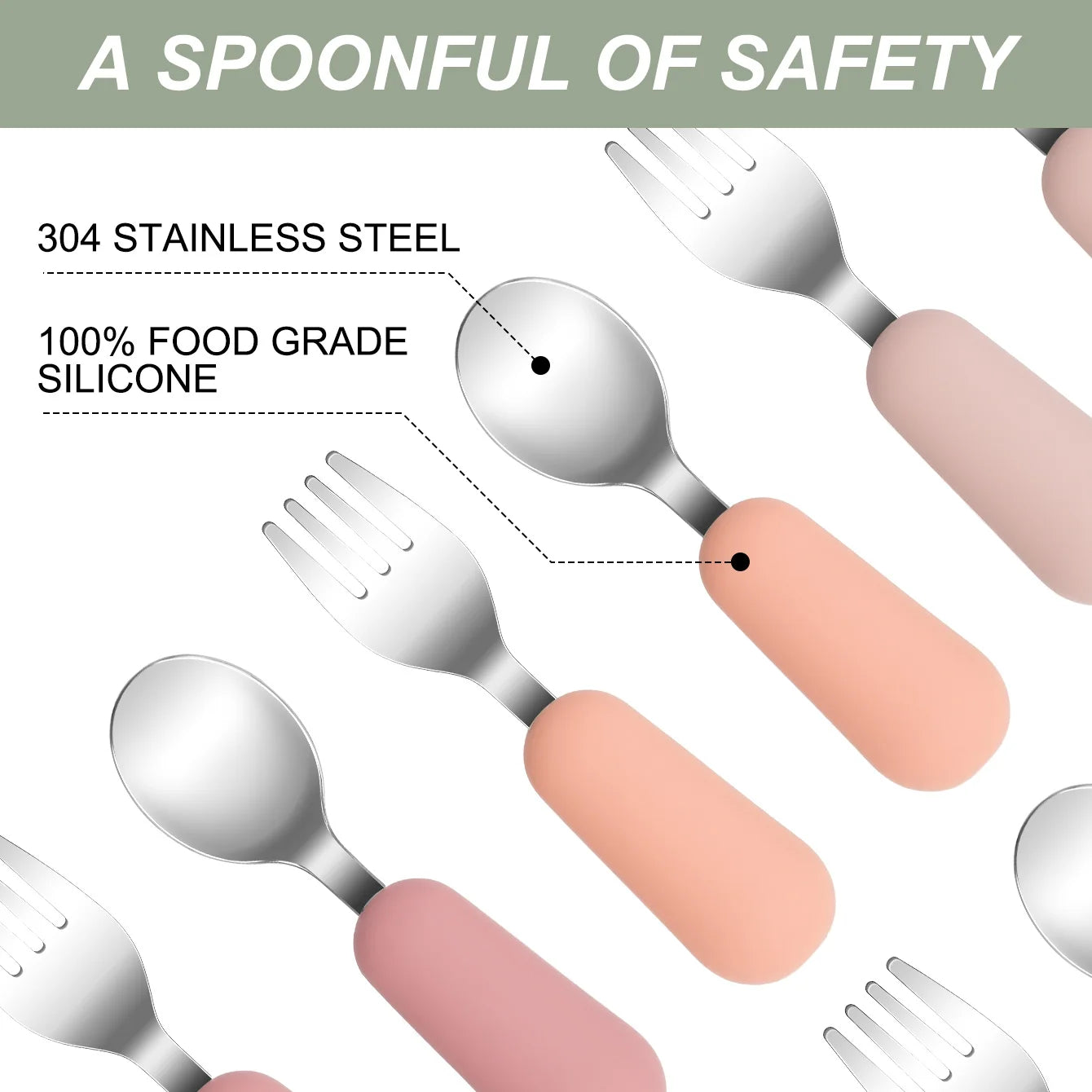 2PCS Stainless Steel Fork/ Spoon Set