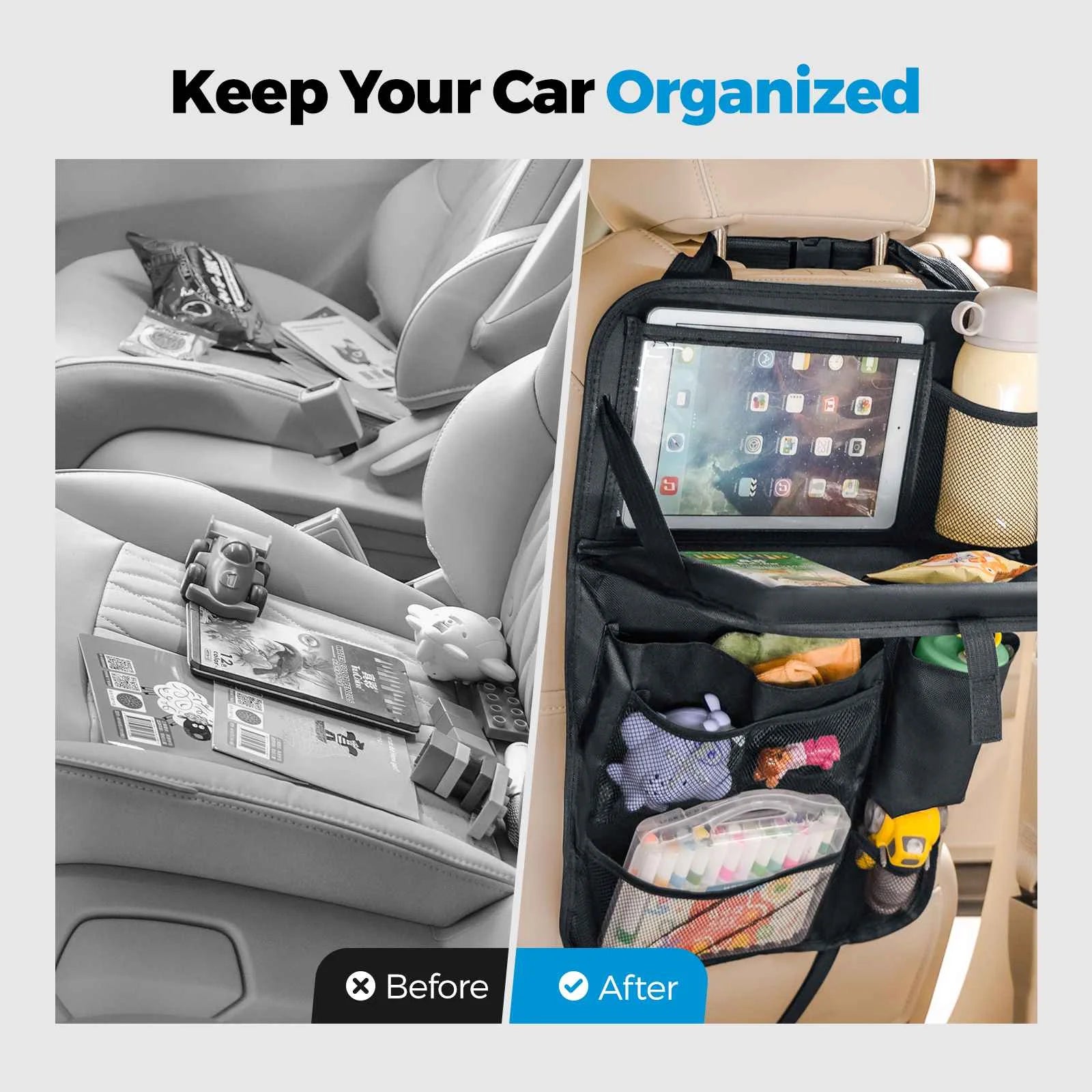 2 -  9 Pocket Storage Car Organizer