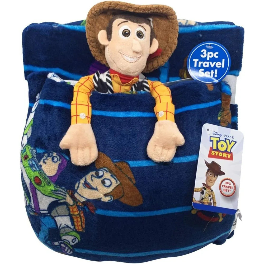 3 Piece Travel Blanket and Pillow Set