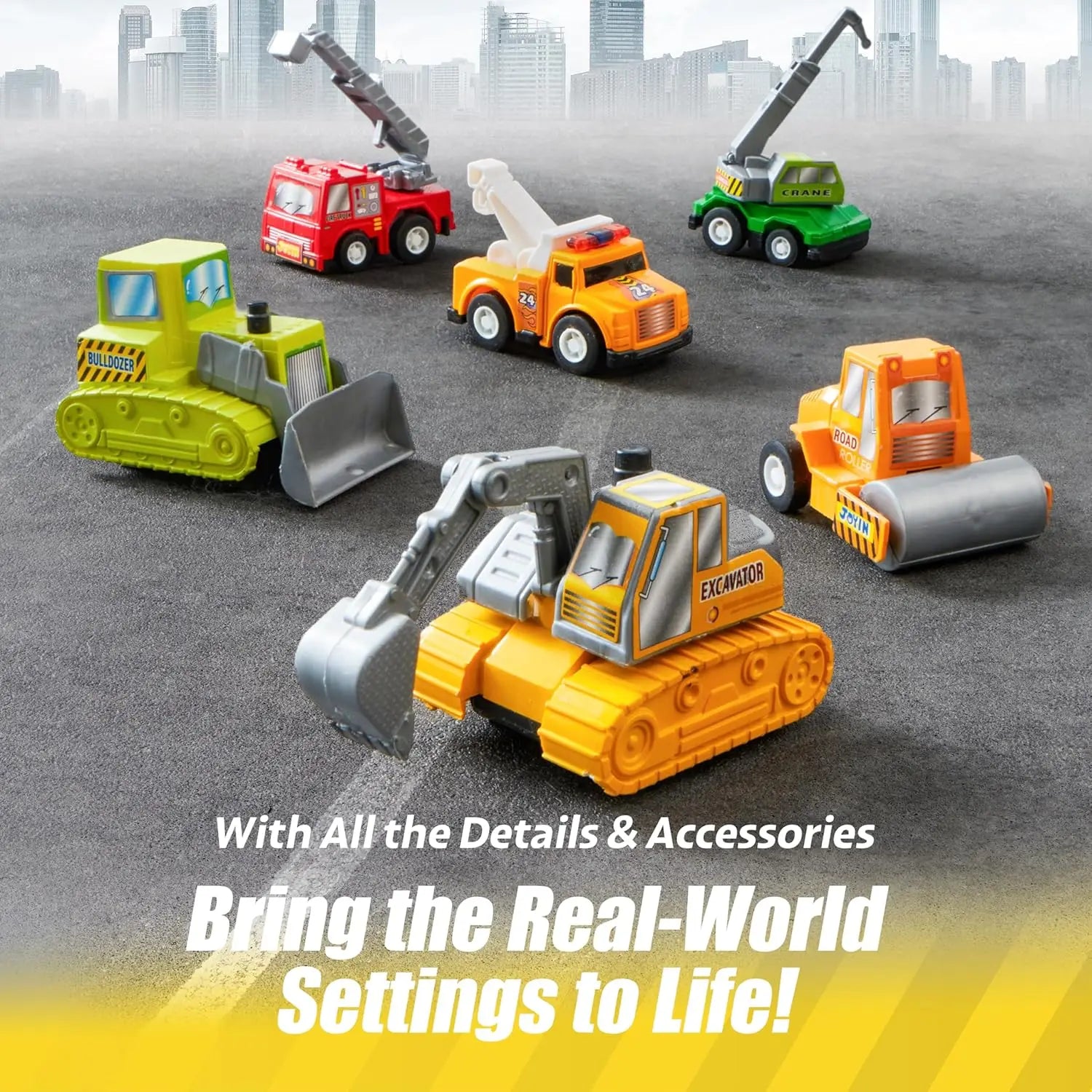 18 Pcs Pull Back Cars and Trucks
