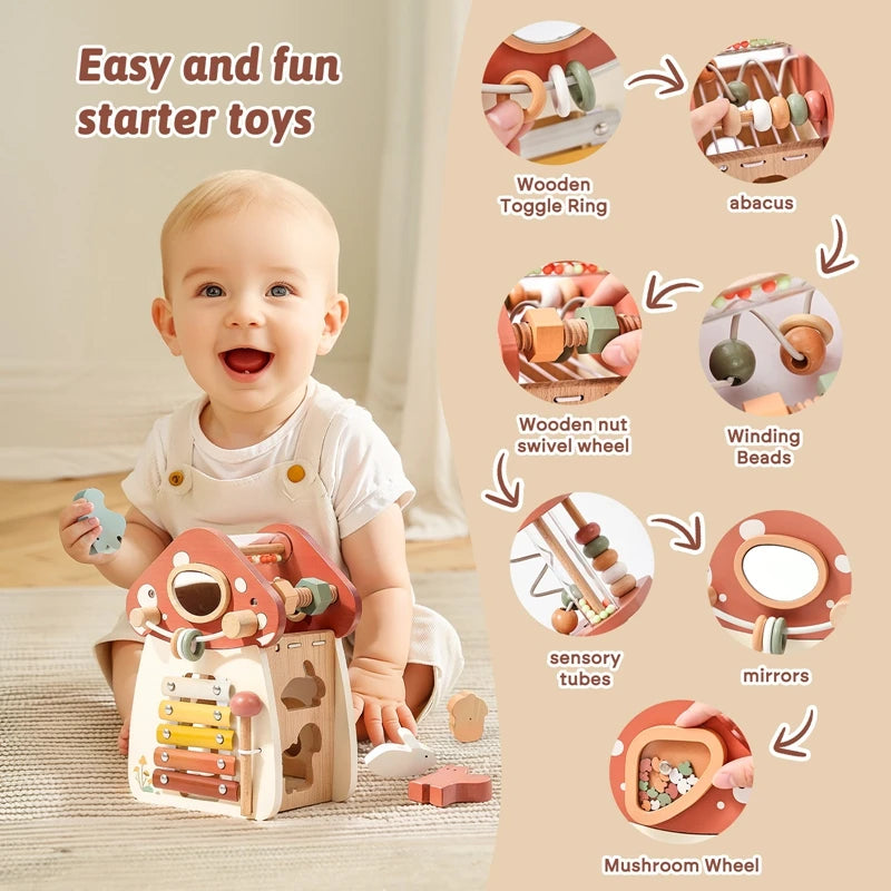 Montessori Mushroom House Music Toy