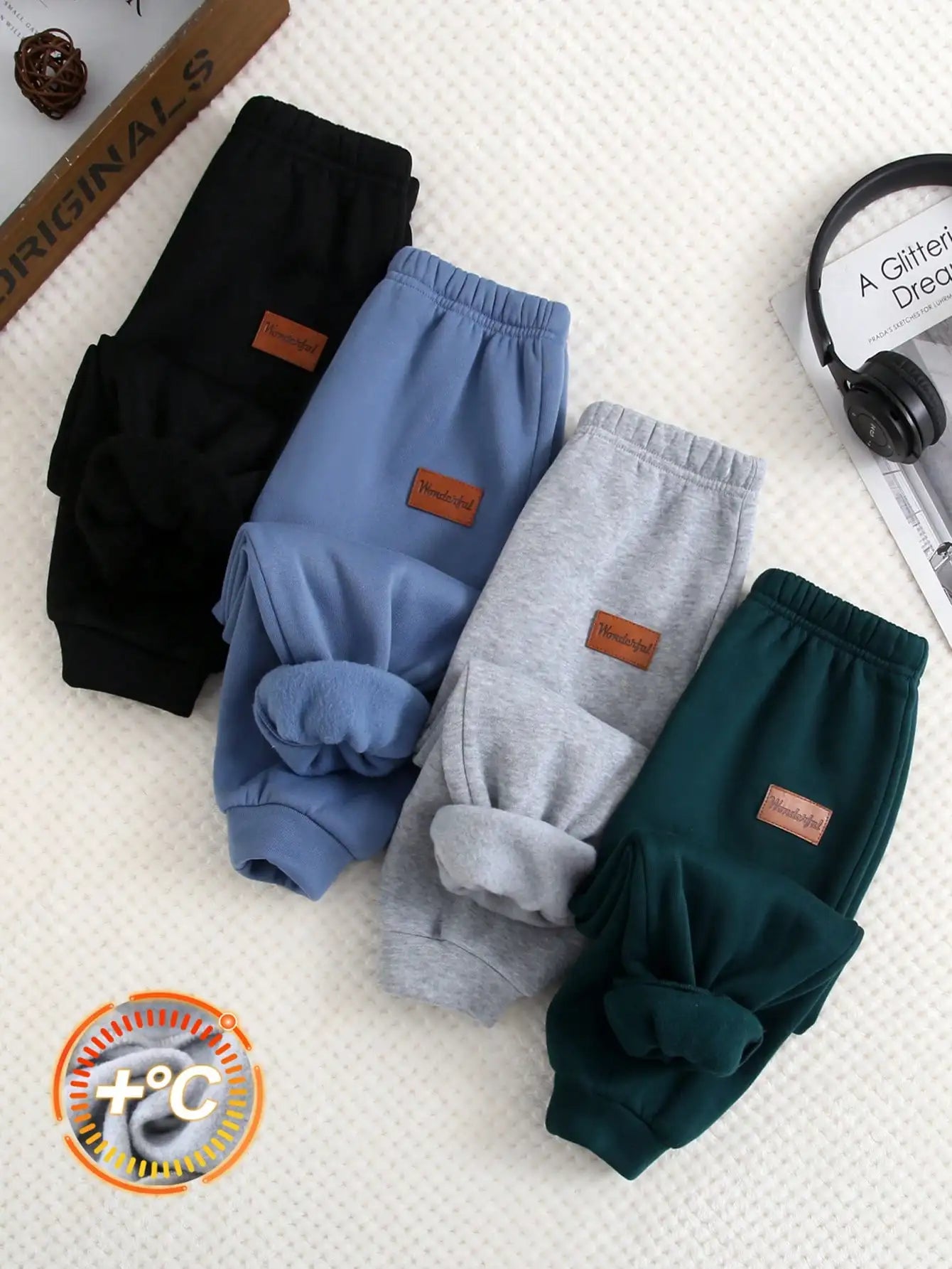4-Pack Kids Fleece-Lined Jogger Pants