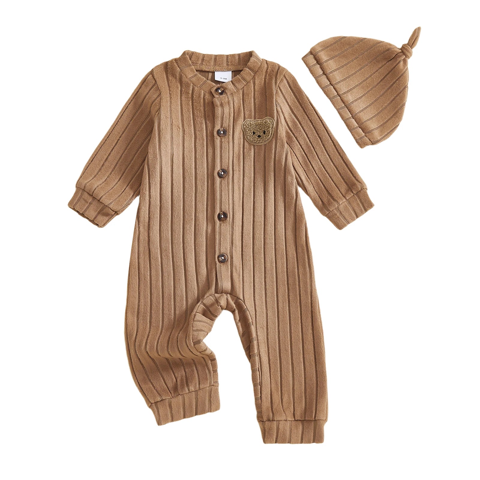 Infant Boy Romper and Beanie Set