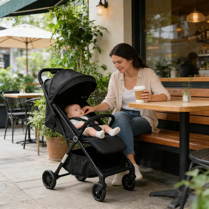 Premium Foldable Baby Pram Adjustable Stroller
