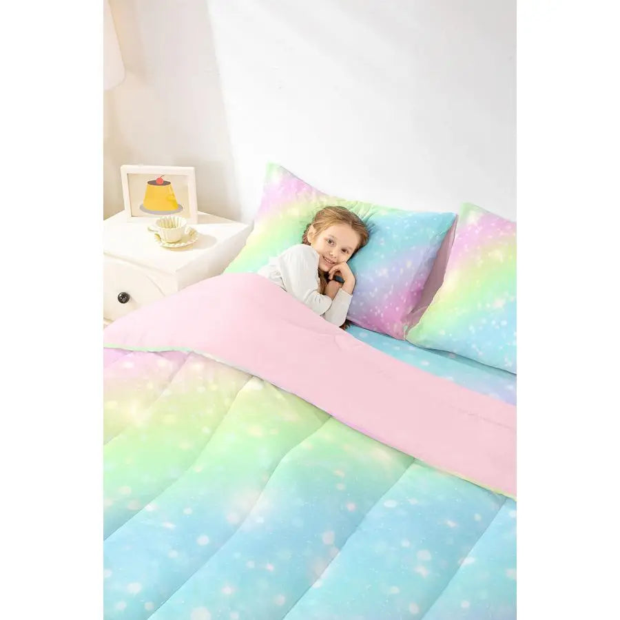 Rainbow Bedding Set for Kids